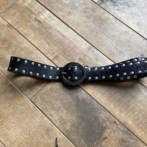 Black belt with silver inset